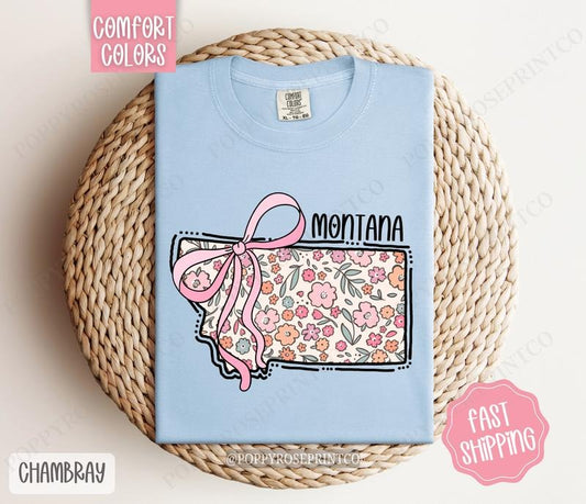 Montana Comfort Colors State Tshirt, Cute Montana Shirt, Montana Tshirt, Montana Shirt