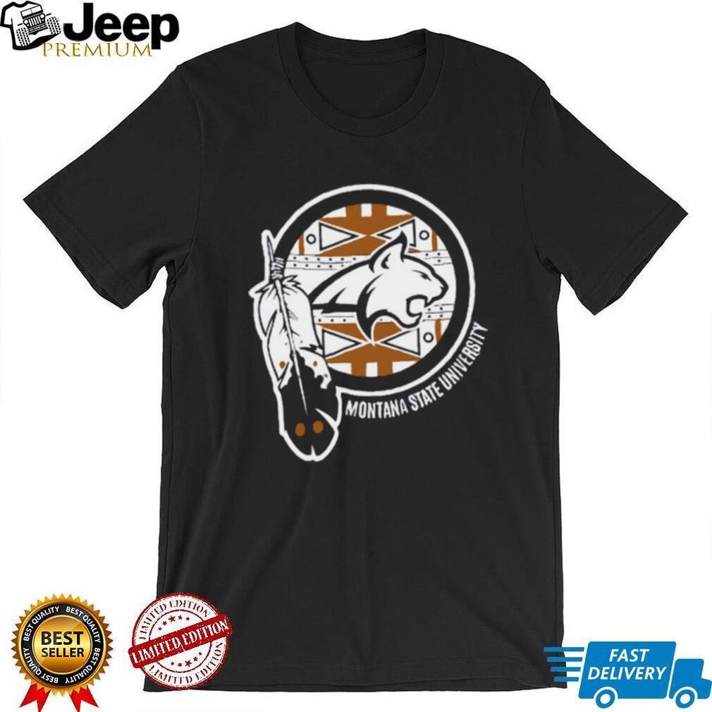 Montana State University Bobcats Native American Style Logo T Shirt