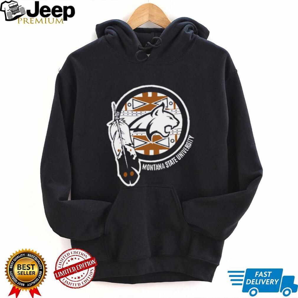 Montana State University Bobcats Native American Style Logo T Shirt