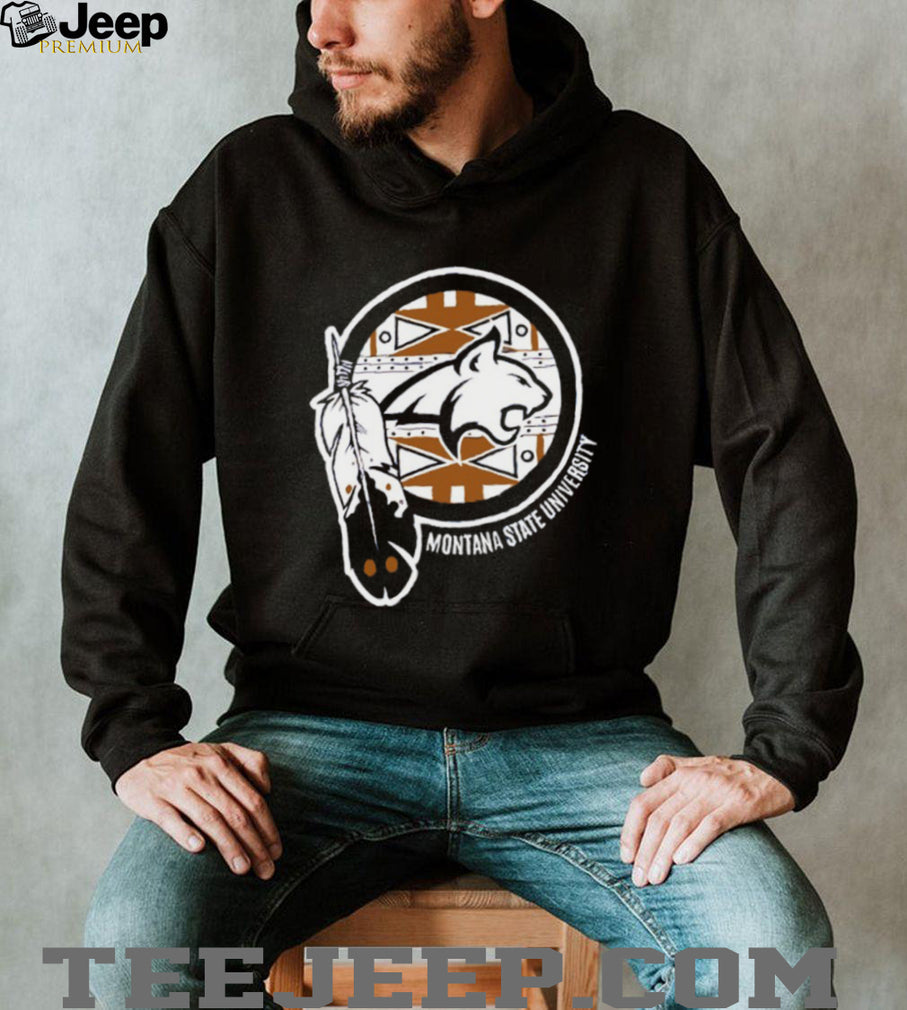 Montana State University Bobcats Native American Style Logo T Shirt