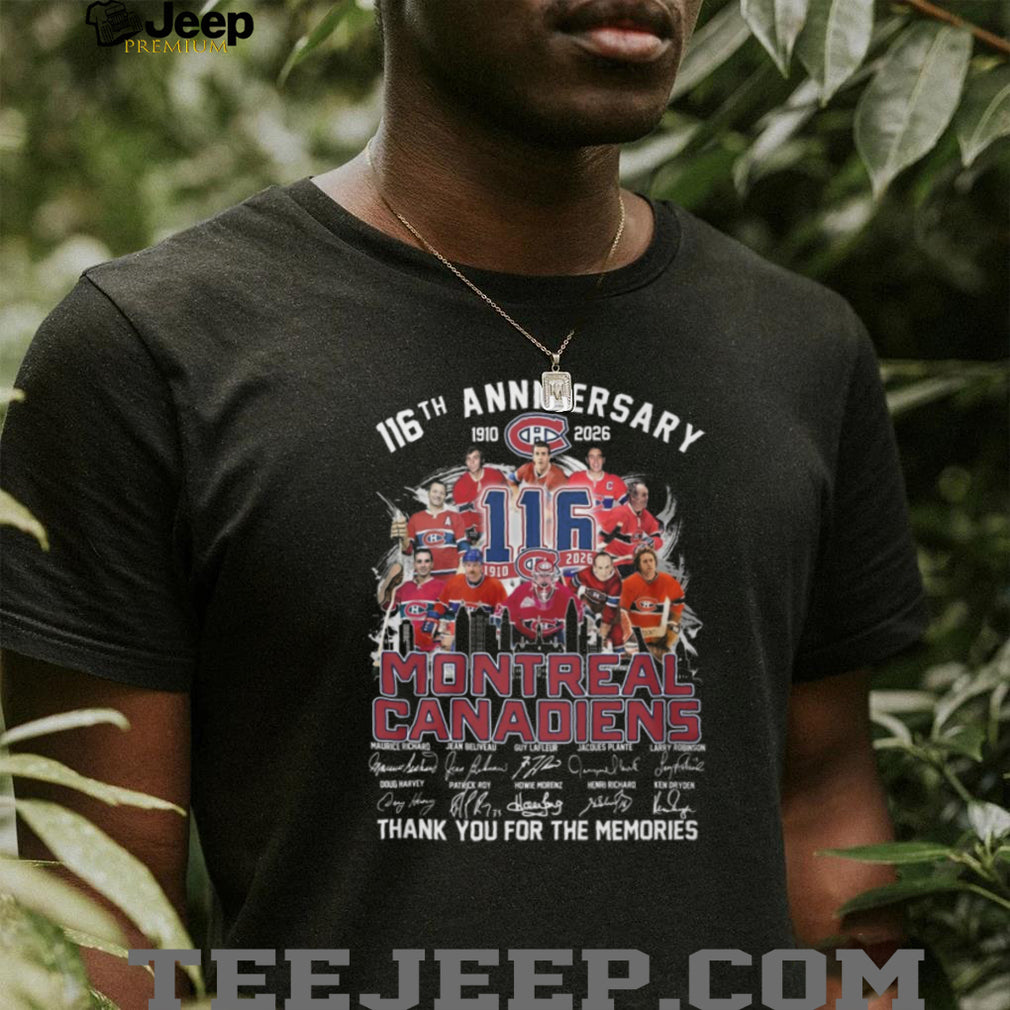 Montreal Canadiens 116th Anniversary 1910 2026 Legends Signatures T Shirt