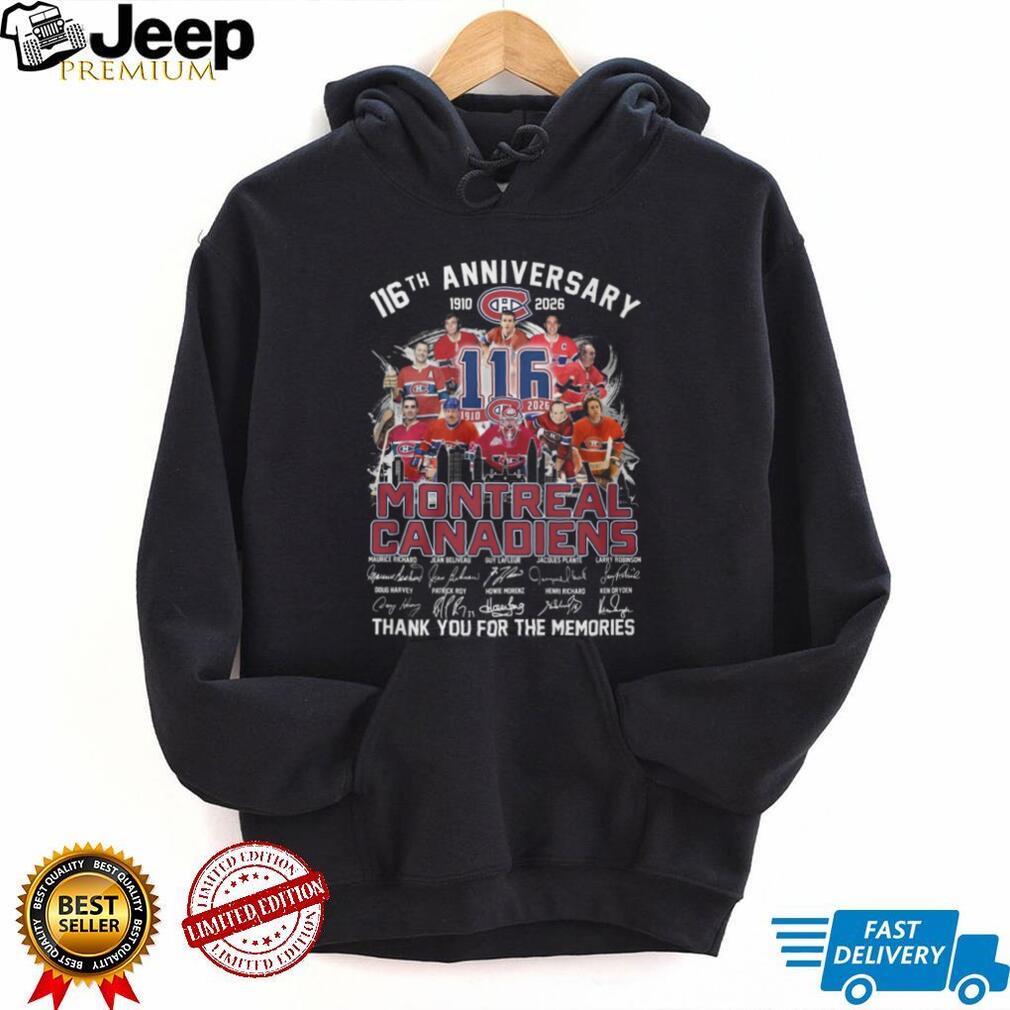 Montreal Canadiens 116th Anniversary 1910 2026 Legends Signatures T Shirt
