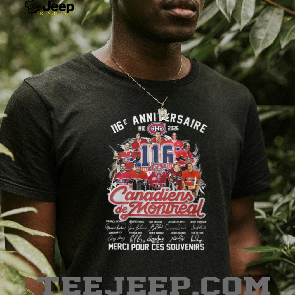 Montreal Canadiens 116th Anniversary 1910 2026 Legends Signed T Shirt