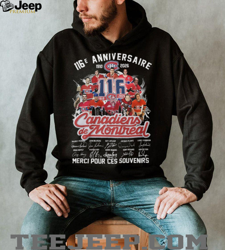 Montreal Canadiens 116th Anniversary Legends Signatures T Shirt