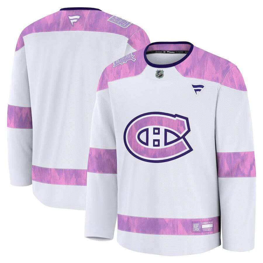 Montreal Canadiens 2024 Hockey Fights Cancer Practice Jersey - White