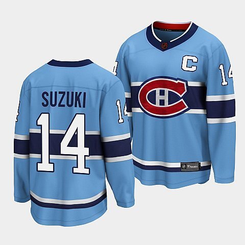 Montreal Canadiens #14 nick-suzuki-blue-special-edition-2.0-breakaway-player-jersey