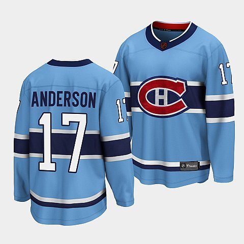 Montreal Canadiens #17 josh-anderson-blue-special-edition-2.0-breakaway-player-jersey