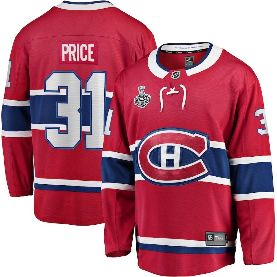 Montreal Canadiens #31 Carey Price Home 2021 Stanley Cup Final Bound Breakaway Jersey - Red