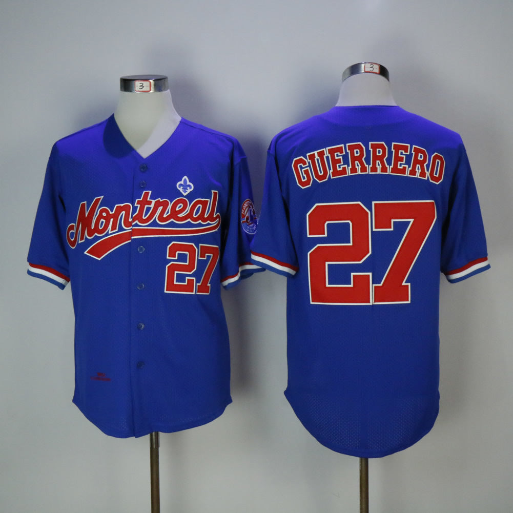 Montreal Expos #27 Vladimir Guerrero Expos 27 Blue BP Edition Retro