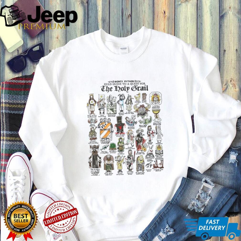 Monty Python Field Guide To A Quest For The Holy Grail Characters T Shirt