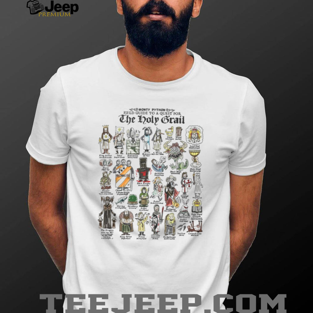 Monty Python Field Guide To A Quest For The Holy Grail Characters T Shirt