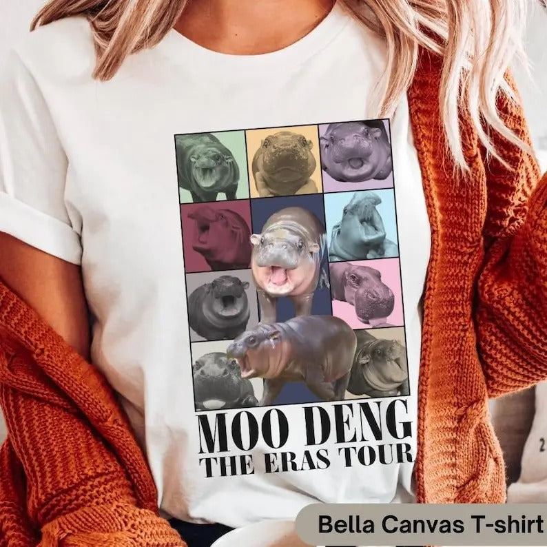 Moo Deng Shirt, funny moo deng, cute moo-deng, moodeng tshirt, moo-deng hippo, moo deng memes, moodeng t-shirt, Moo Deng...