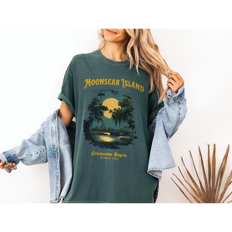 Moonscar Island Tee | Retro Cartoon Halloween Movie T-shirt, Zombie Island, Halloween Gift, 90s nostalgia, Retro Halloween, Oversized Tee