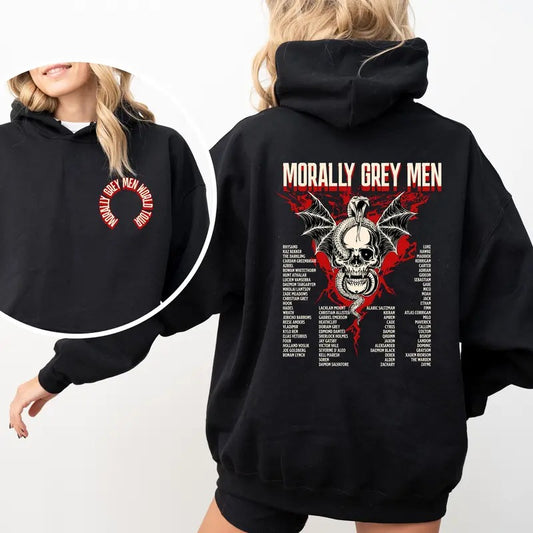 Morally Gray Men Book Sweatshirt, Romance Hoodie, Dark Romance Reader Shirt, Book Boyfriends Hoodie, Spicy Book Pullover, Love Smut Unisex Soft Comfort Crewneck Pullover Long Sleeves Graphic Fabric Sweater