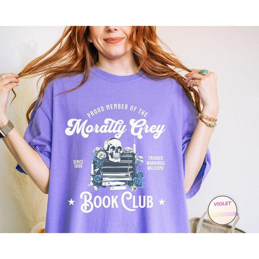Morally Grey Book Club Comfort Colors Shirt Dark Romance Crewneck Spooky Season Bookish Tshirt Vintage Bookish Gift Book Lover Reader Smut