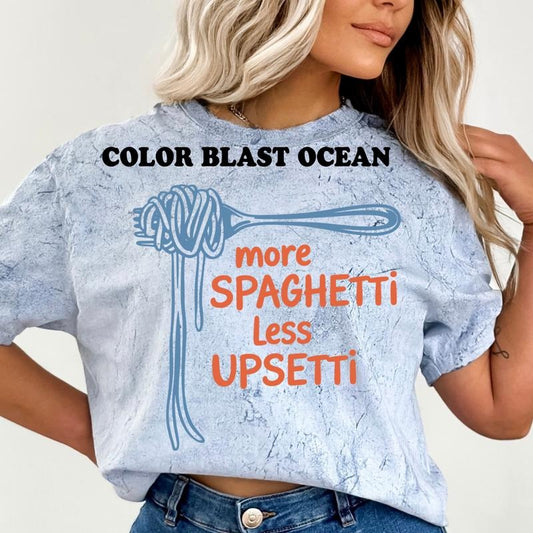More Speghetti Less Upsetti Shirt ~ Unisex Apparel Relaxed Fit Printed In The USA Clothing Womenswear Casual Comfort Cotton Top Athletic Boho Chic