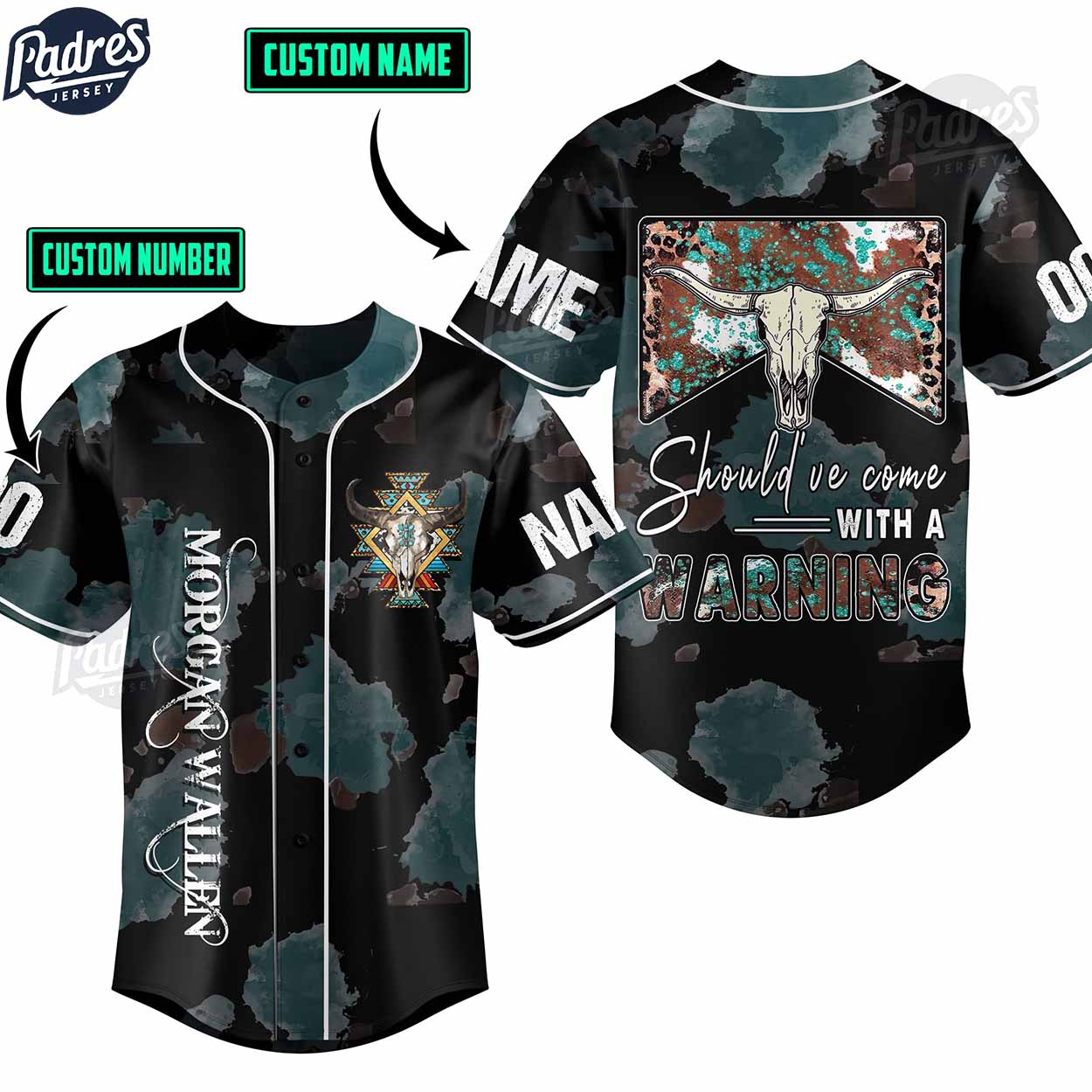 Morgan Wallen Should’ve Come With A Warning Custom Baseball Jersey Style - Padres Jersey Oasis: Elevate Your... (Image 1)