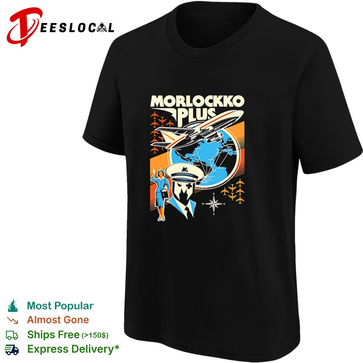 Morlockko Plus Rorschach Watchmen Aviation Shirt