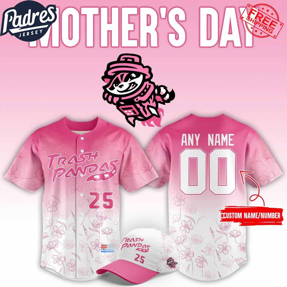 Morthers Day 2025 Trash Pandas Personalized Baseball Jersey - Padres Jersey Oasis: Elevate Your Baseball Style... (Image 1)