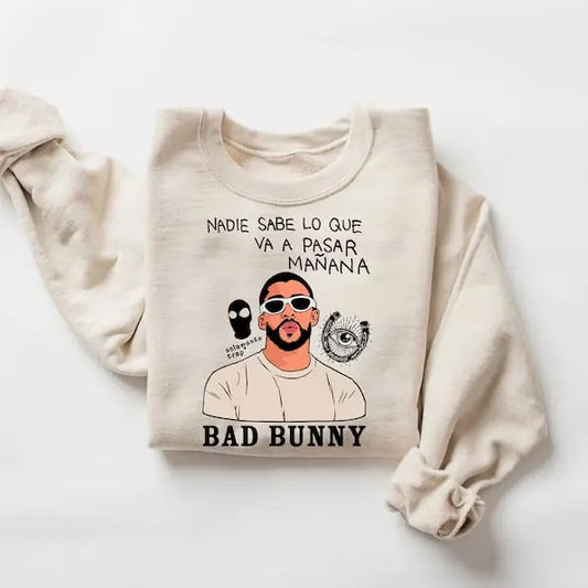 Most Wanted Tour Shirt, Nadie Sabe lo que va pasar manana Shirt, Bunny Sweater, Benito shirt, Bunny Tour Shirt, Vintage monaco Sweatshirt