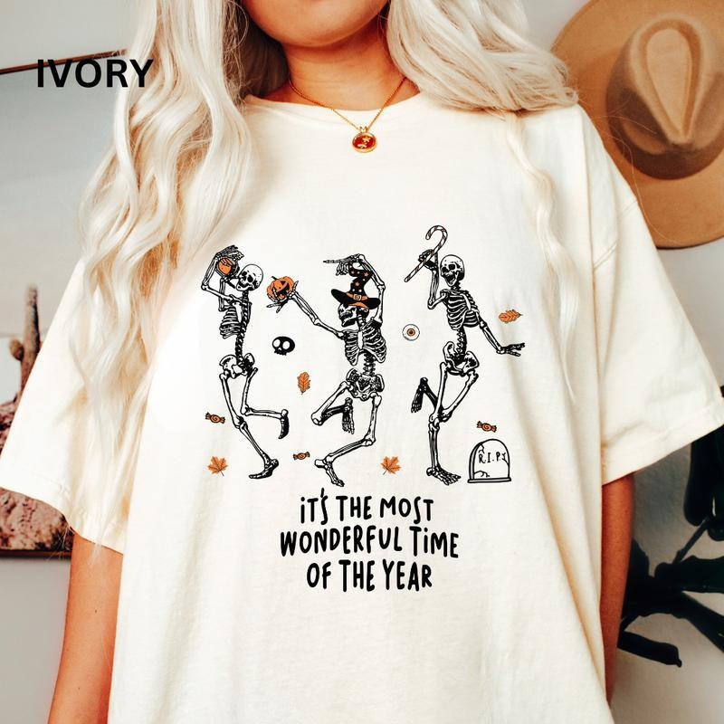 Most Wonderful Time of The Year Halloween Shirt - Unisex Apparel Relaxed Fit Printed In The USA Clothing Womenswear Casual Comfort Cotton Top Athletic Boho Chic