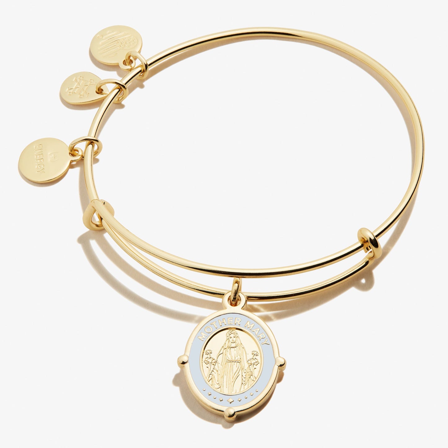 Mother Mary Embossed Charm Bangle