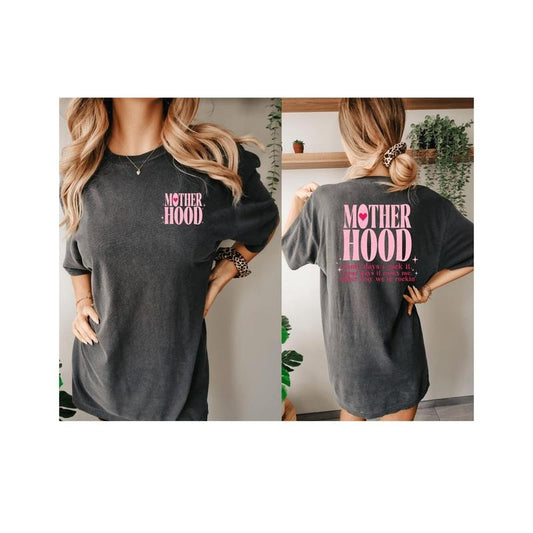 Motherhood Comfort Color Tee or Crewneck Sweatshirt Top Womenswear Comfortable Day Sweatshirt Hoodie Comfort Colors Pullover
