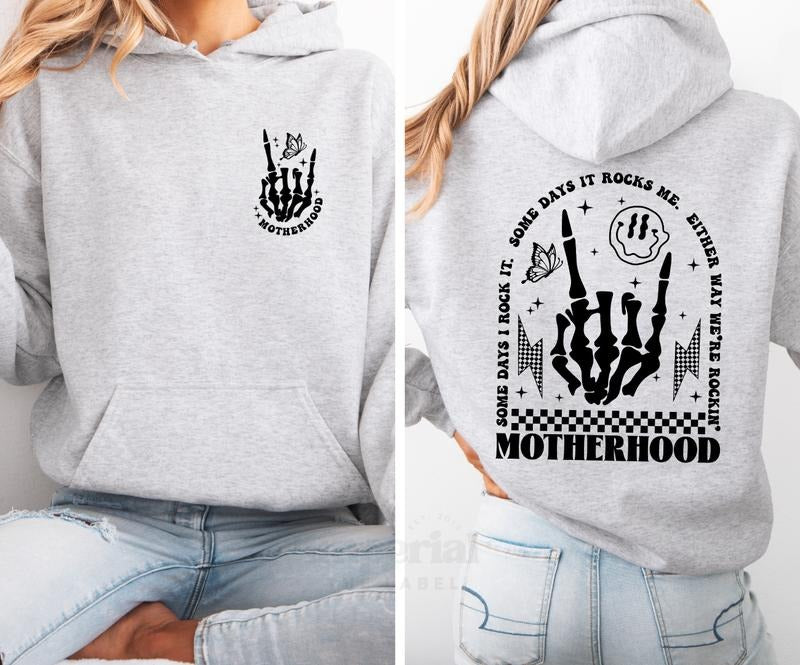 Motherhood Hoodie, Trendy Mom Life Apparel, Comfortable & Stylish Hoodie for Moms, Cute Graphic Sweatshirt for Mothers, Perfect Gift for Mom, Cozy & Fashionable Hoodie for Women, Empowering Mom Clothing, Mom Vibes Casual Fabric