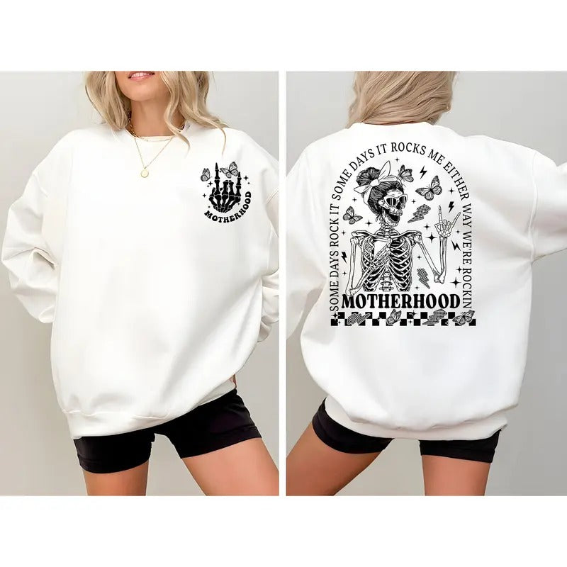 Motherhood Shirt Some Days I Rock It Retro Mama Sweatshirt Rock Mom Funny Mom Tshirt Cute Mom Hoodie Mom Life Shirt Comfort Colors Tee TK62GN