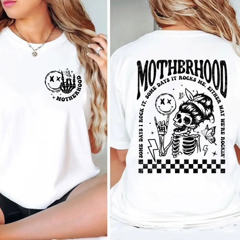 Motherhood Sometimes I Rock It Sometimes It Rocks Me Sweatshirt Comfort Color Shirt For Mom Mom Tee Mothers Day Gifts Mother's Day Shirt