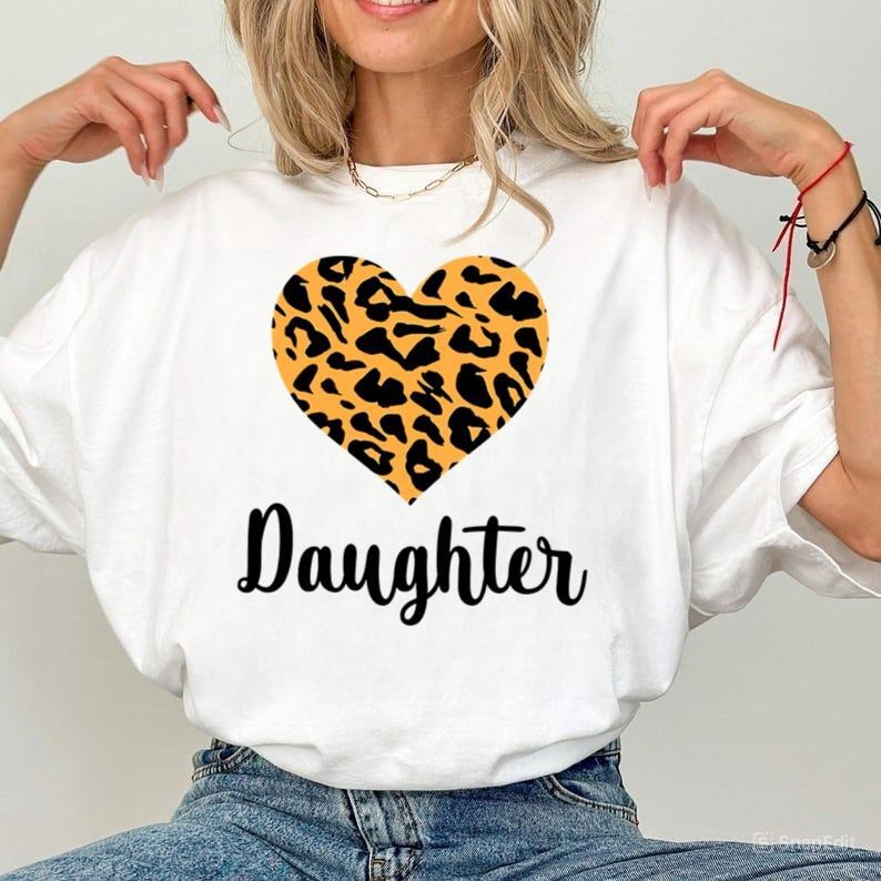 Mothers Day Matching T Shirt Leopard Print Mothers Day Gift Mother And Daughter Matching Shirt Mother Day Gift Mama Shirts Daughter Shirtsstyle{n002}2