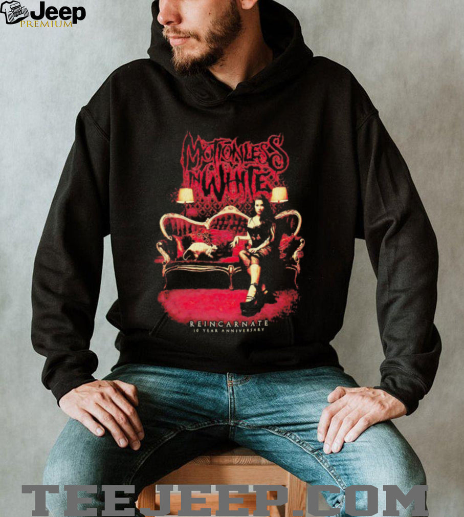 Motionless In White “Reincarnate” 10 Year Anniversary Black Graphic T shirt