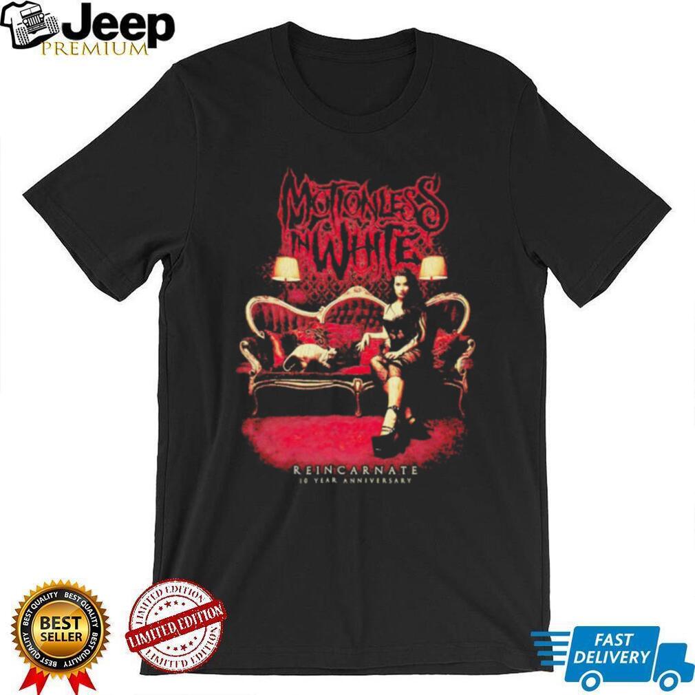 Motionless In White “Reincarnate” 10 Year Anniversary Black Graphic T shirt