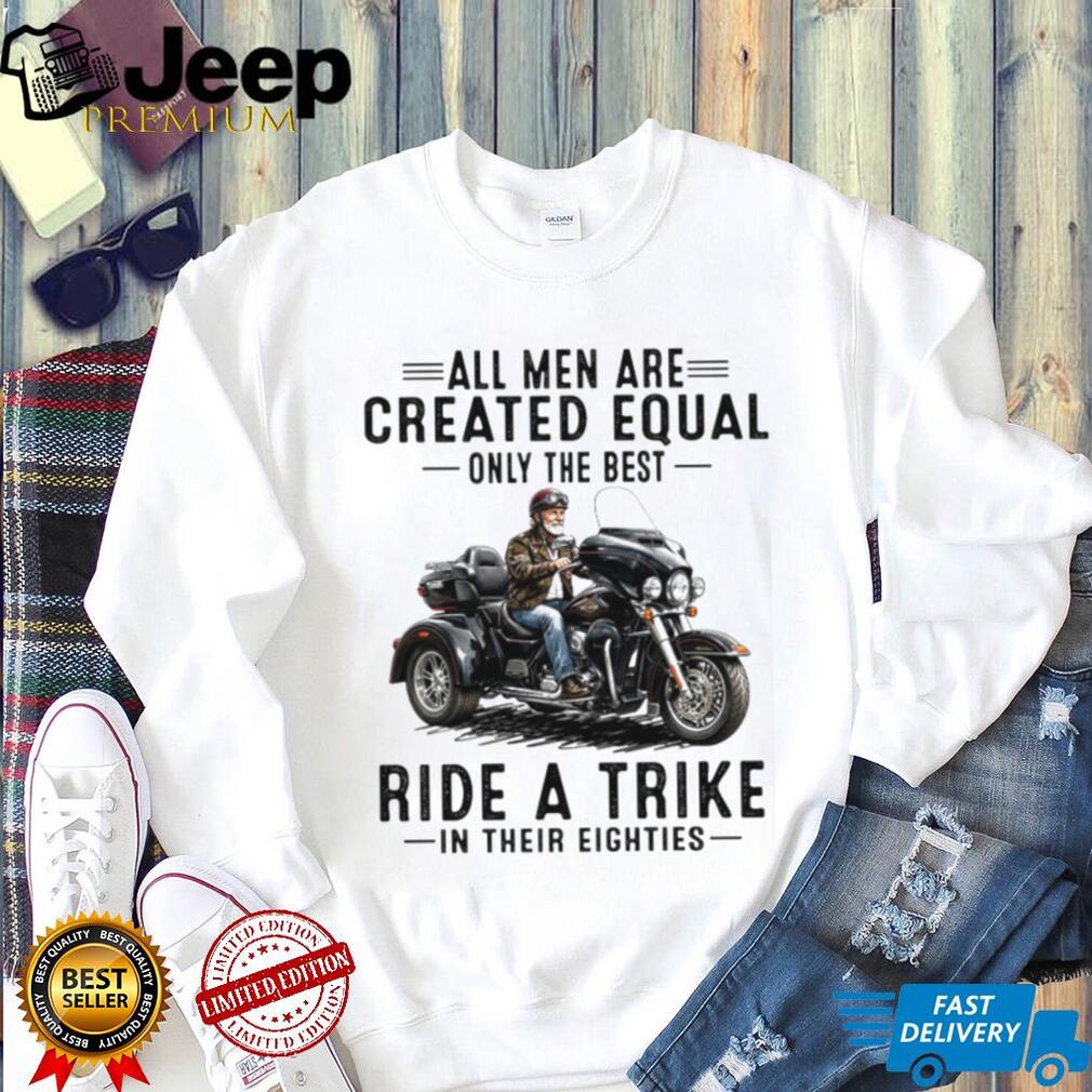 Motor Trike Rider Motorcycle Cruiser Retro Style Eighties Men Biker Shirt
