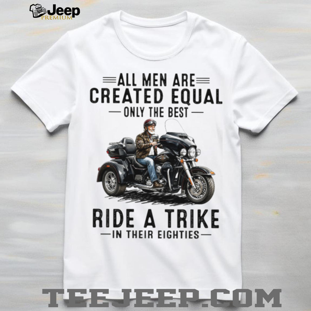 Motor Trike Rider Motorcycle Cruiser Retro Style Eighties Men Biker Shirt