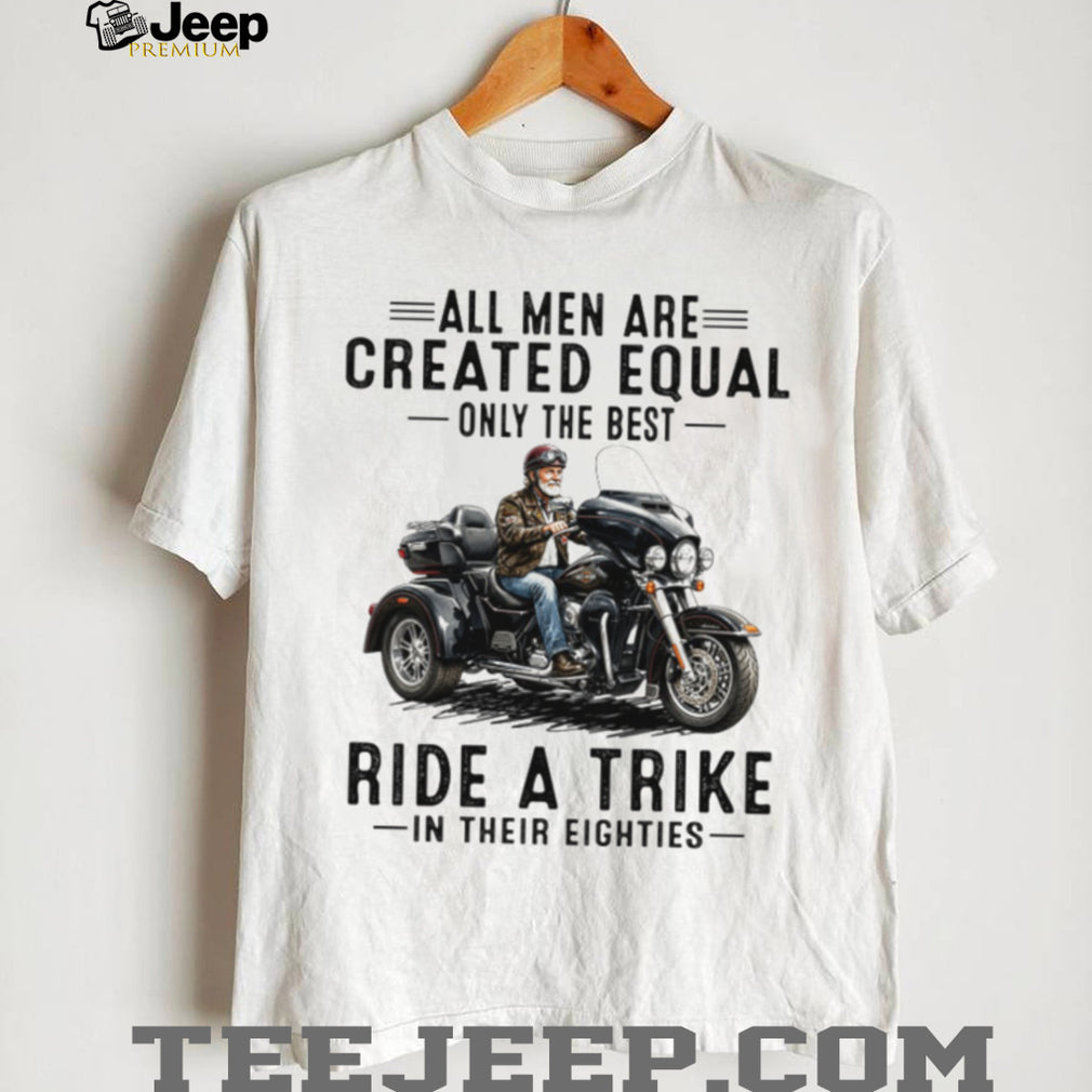 Motor Trike Rider Motorcycle Cruiser Retro Style Eighties Men Biker Shirt