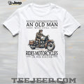 Motorcycle Biker Old Man in His Sixties Retro Rider T Shirt