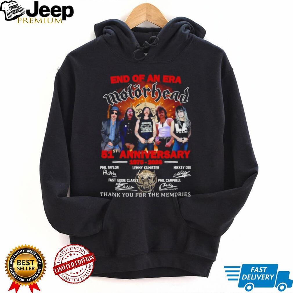 Motörhead End of an Era 51st Anniversary 1975 2026 Tribute T Shirt