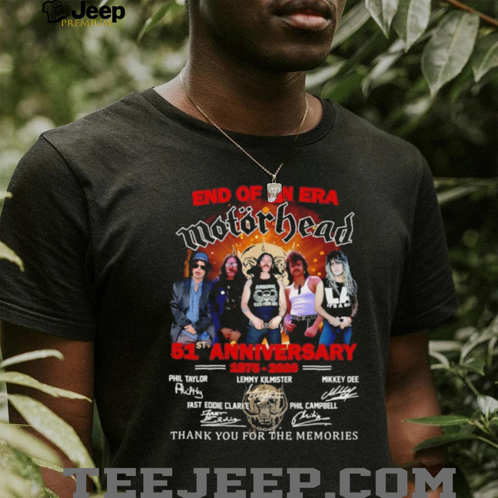 Motörhead End of an Era 51st Anniversary 1975 2026 Tribute T Shirt