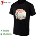 Mount Fuji cherry blossom tree Japanese pagoda shirt