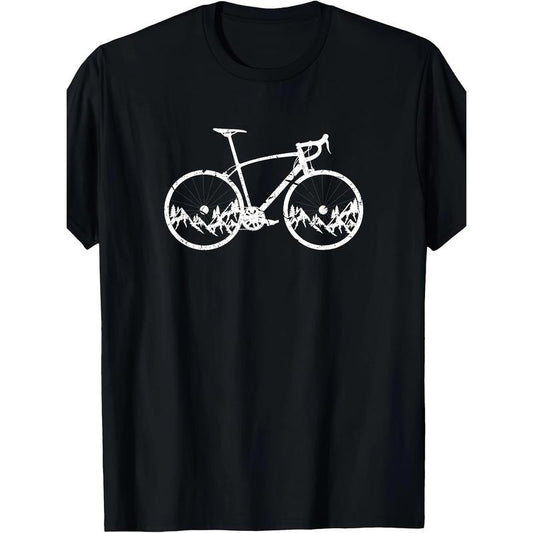 Mountain Bike T-shirt Short Sleeve, Crew Neck T-shirt Made in USA