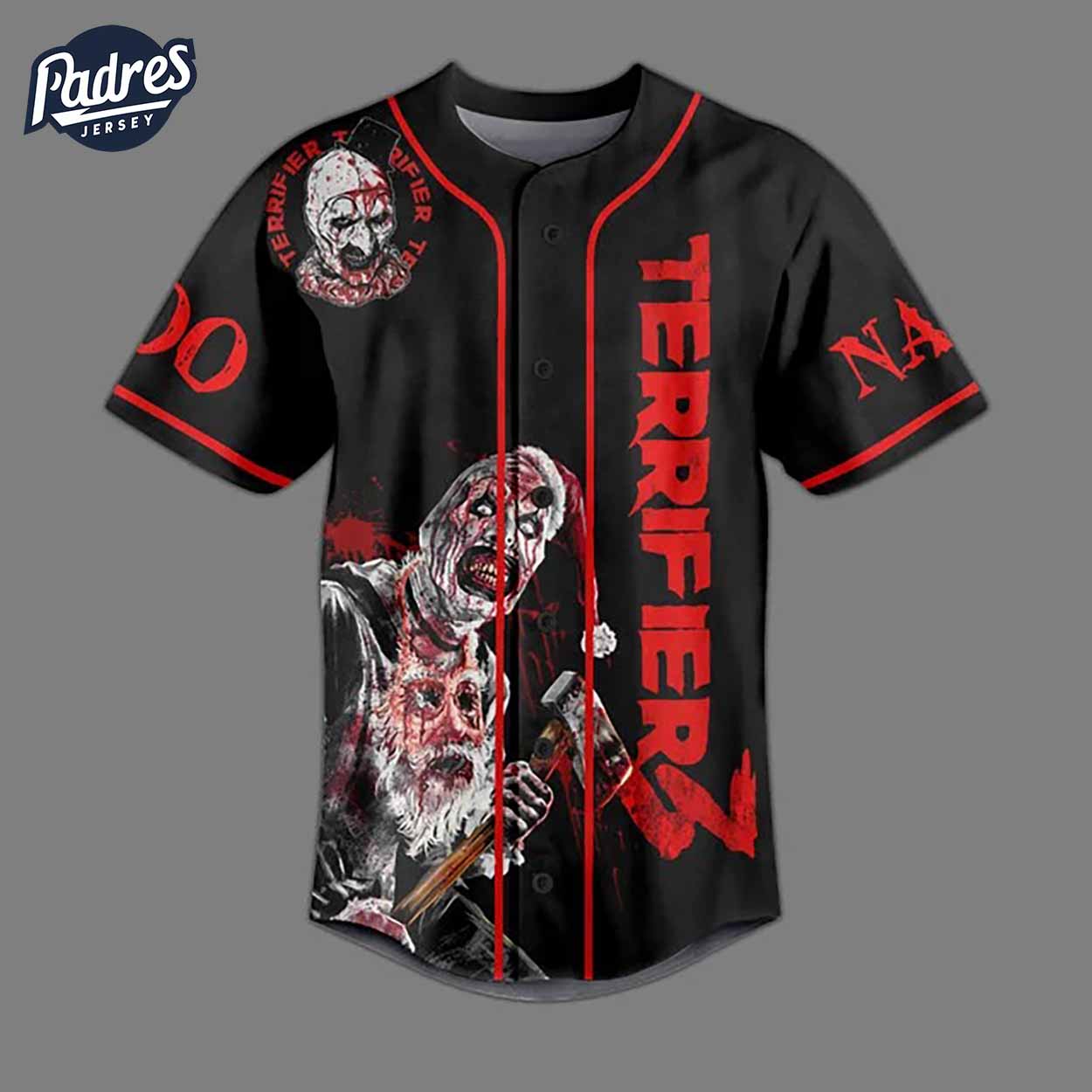 Movie Halloween Terrifier 3 Custom Baseball Jersey - Padres Jersey Oasis: Elevate Your Baseball Style Game