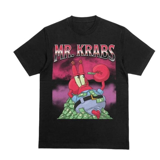 Mr. Krabs T Shirt, Spongebob Nickelodeon Tee, Vintage Cartoon Character Shirt, Apparel Gift For Nickelodeon Classic Memorabilia, Fan Merch, Unisex T-Shirt, Gifts For Men Women, Short Sleeve Tee Shirt