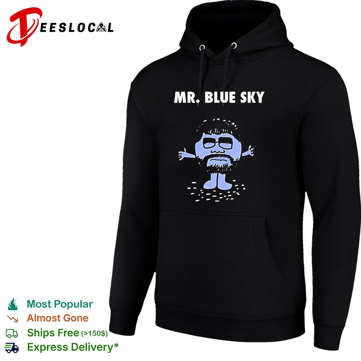 Mr Blue Sky cartoon guy shirt