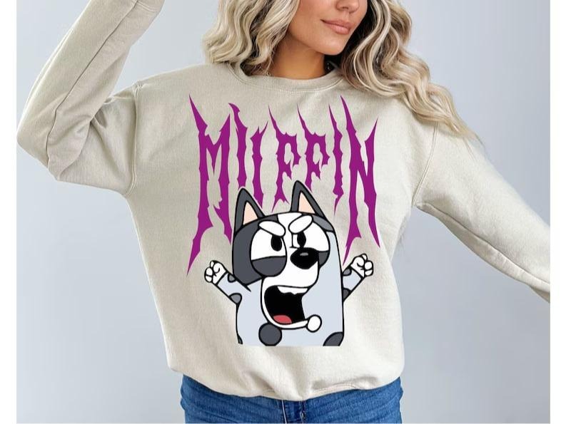 Muffin Metal Blue Dog Sweatshirt, Bluey Family Shirt, Bluey Muffin Shirt, Muffin Cupcake Heeler Shirt, Bluey Birthday Shirt, Bluey Family Tee, Muffin Metal Sweatshirt
