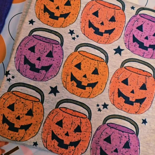 Multi Pumpkin Bucket Graphic Tee or Sweatshirt