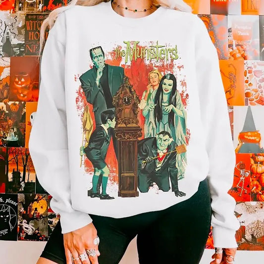 Munster Sweatshirt, Monster Shirt, Vintage Halloween Crewneck, Scary Movie Shirt, Retro Halloween Movie Oversized Sweatshirt, Munsters Shirt, Monsters Shirt