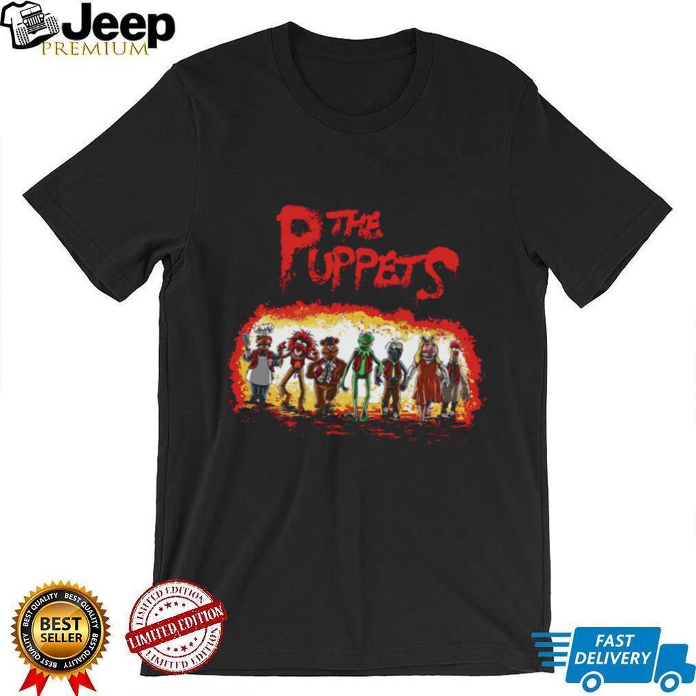 Muppets Gang Vintage Horror Movie Poster Style Graphic T Shirt