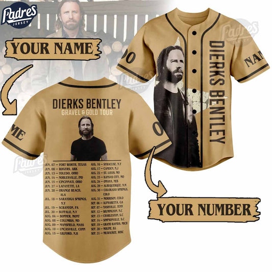 Music Dierks Bentley Tour 2024 Custom Baseball Jersey - Padres Jersey Oasis: Elevate Your Baseball Style Game
