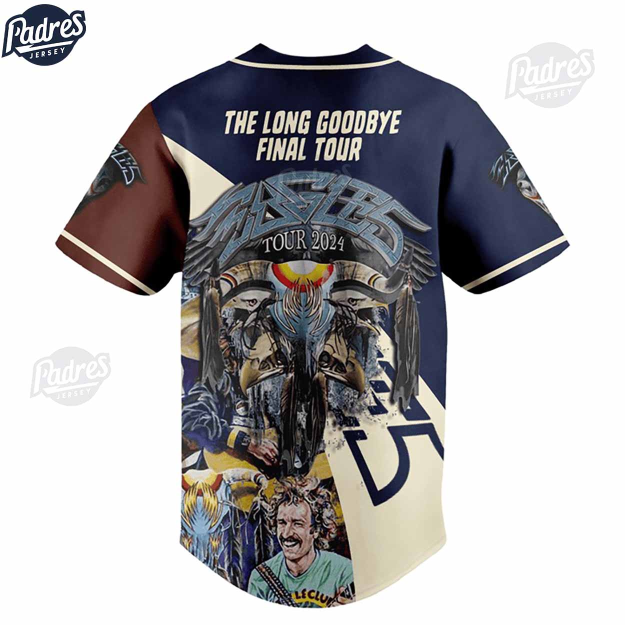 Music Eagles The Long Goodbye Final Tour Custom Baseball Jersey - Padres Jersey Oasis: Elevate Your Baseball Style Game